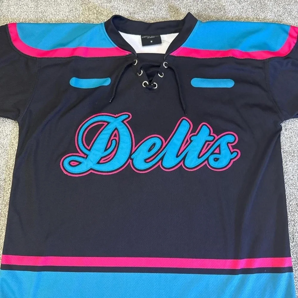 Kinetic Custom Deltas Sneaky Blue Black Pink Jersey Medium Graphic Streetwear